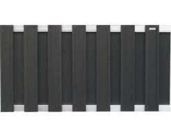 ELEPHANT Schutting Design WPC FSC Antraciet/aluminium 180x93 Cm