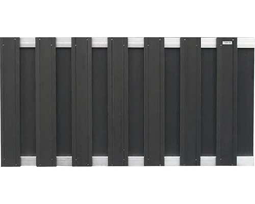 ELEPHANT Schutting Design WPC FSC Antraciet/aluminium 180x93 Cm
